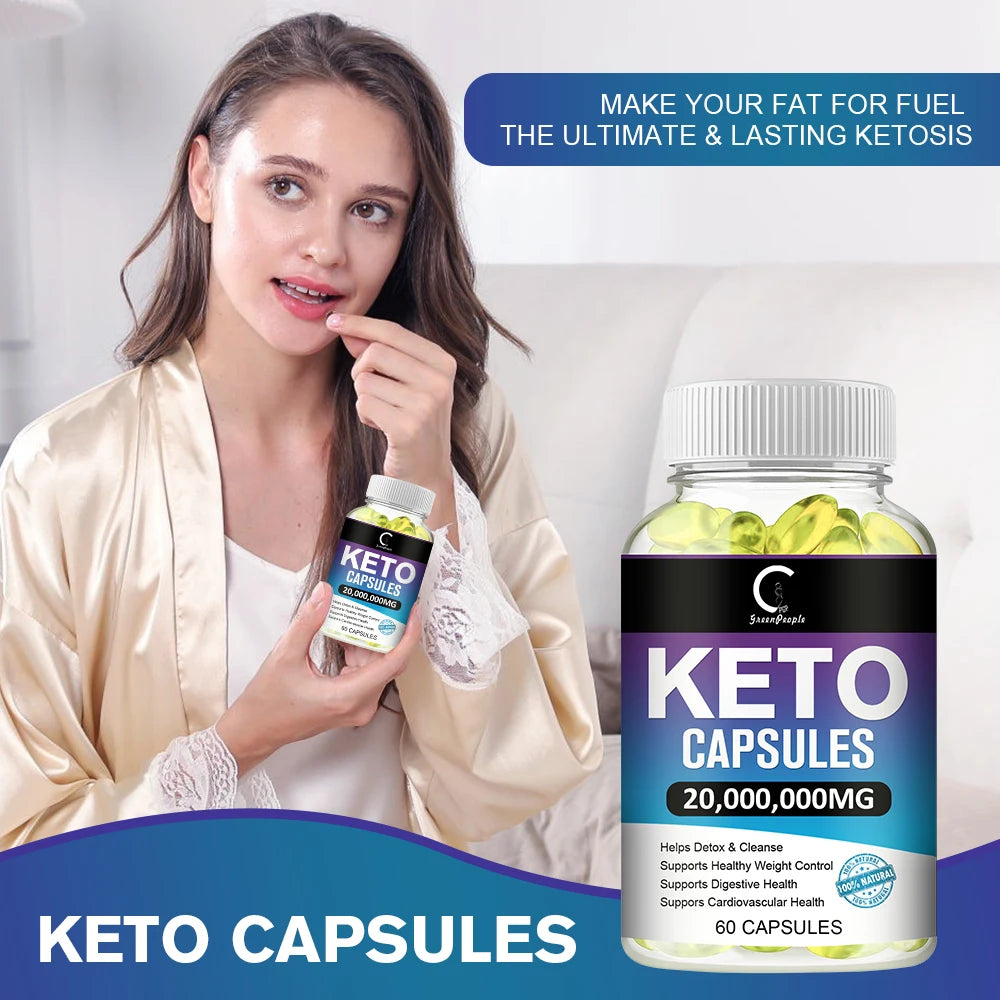 Ketogenic Slimming Capsule Malic Acid Burning Belly Fat Weight Loss &Muscle Enhancement Keep Figure Slime
